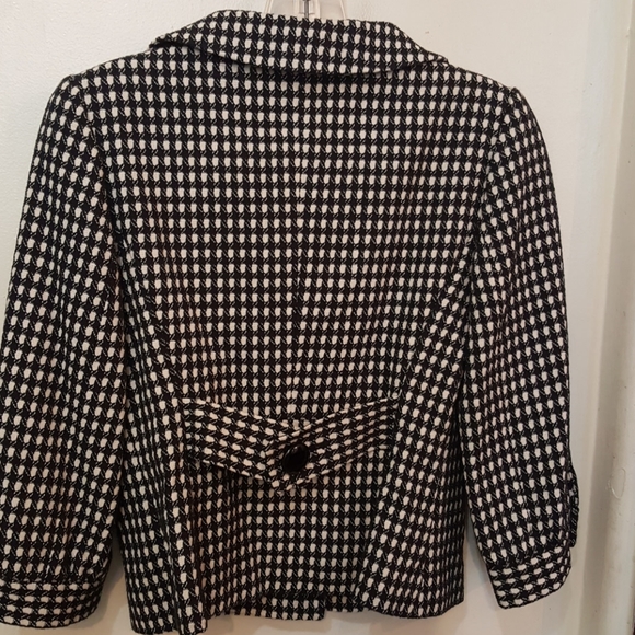 Ann Taylor houndstooth peplum blazer - Picture 3 of 4